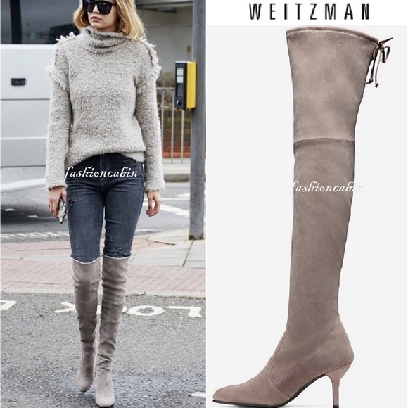 New Stuart Weitzman Over the Knee Tiemodel Heeled Boot - for Fall & Night Out - Picture 3 of 14